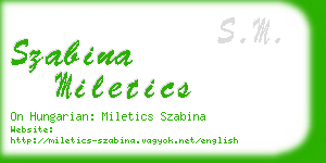 szabina miletics business card